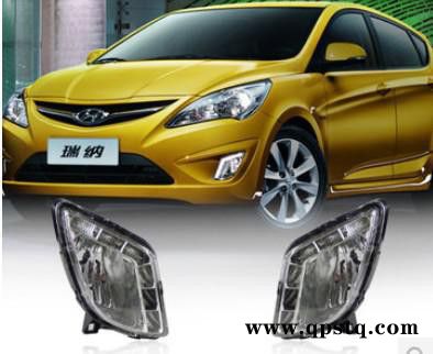 现代瑞纳改装雾灯总成 前射灯 杠灯 LED日间行车灯 日行灯图3