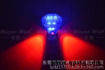 **山地车宝石激光尾灯 自行车尾灯 安全骑行LED镭射灯图3