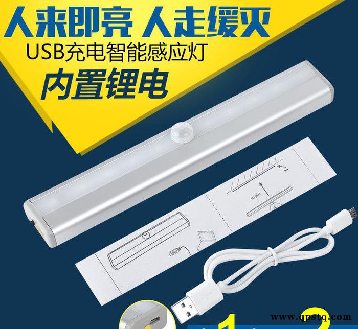 智能红外感应灯 人体感应光控小夜灯 橱柜衣柜走道车尾灯图3