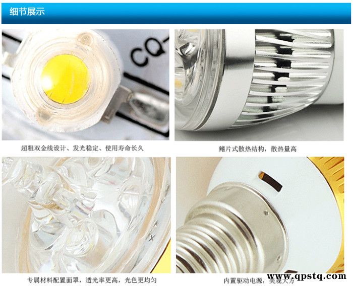 供应NOMO NDDR白光 黄光 e14 e27**LED蜡尾灯3w图3