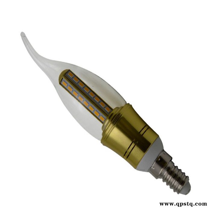 E12 E14 E17 B15**LED蜡烛尖拉尾灯泡6W 7W蜡烛灯E14 360度发光螺口立柱灯图2