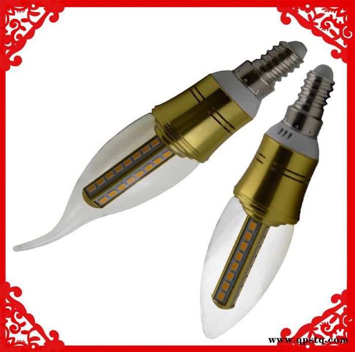 E12 E14 E17 B15**LED蜡烛尖拉尾灯泡6W 7W蜡烛灯E14 360度发光螺口立柱灯图4