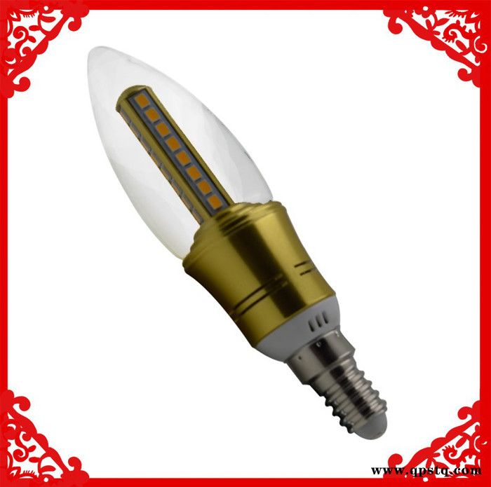 E12 E14 E17 B15**LED蜡烛尖拉尾灯泡6W 7W蜡烛灯E14 360度发光螺口立柱灯图3