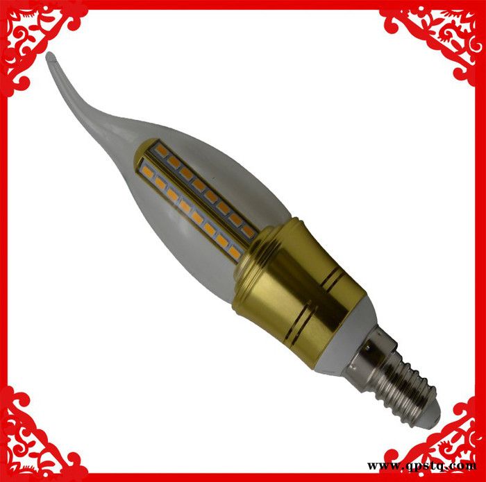 E12 E14 E17 B15**LED蜡烛尖拉尾灯泡6W 7W蜡烛灯E14 360度发光螺口立柱灯图5