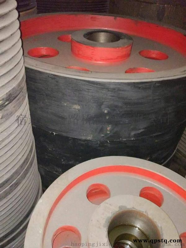 上海建设路桥山宝龙阳明山颚式破碎机PE500X750飞槽轮皮带轮图2