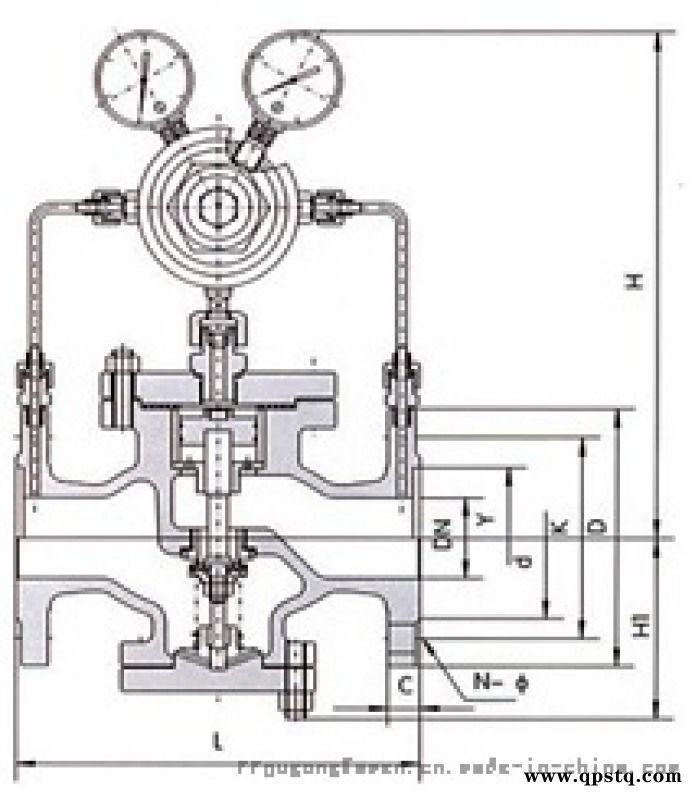 YK43先导式活塞式气体减压阀图4