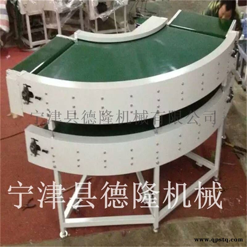 工业皮带转弯输送机,180度转弯转角输送机图4