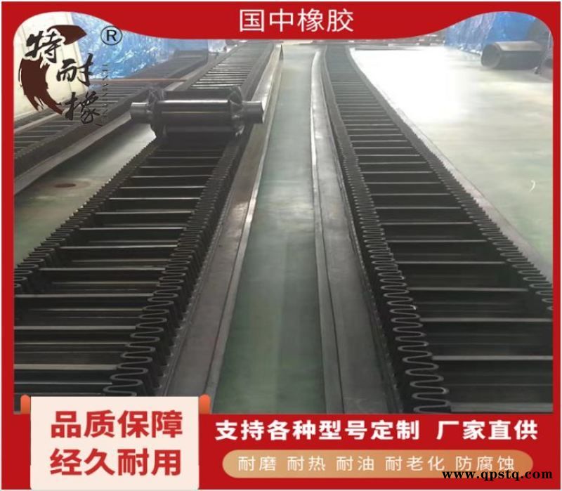 高强度耐热大倾角挡边带 玻璃厂裙边皮带图2