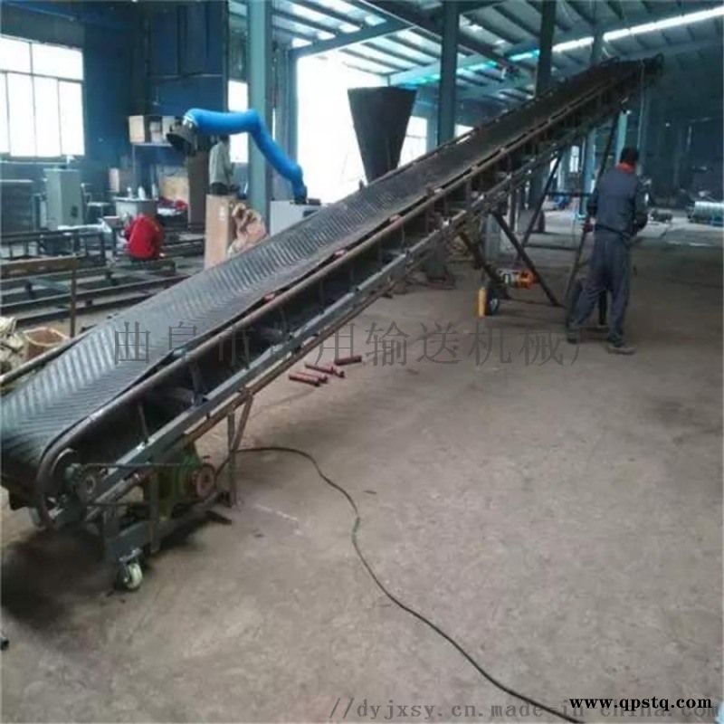 爬坡输送机 橡胶裙边输送机 都用机械移动式皮带上料图3
