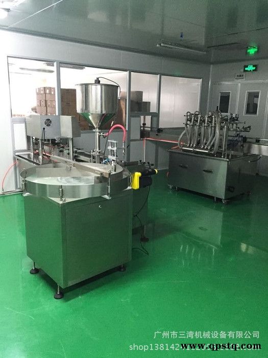 三湾机械w-0灌装机贴标机厂家直供全自动液体油类膏体灌装机防冻液润滑油灌灌装锁盖生产线充填机全自动贴标机双面圆瓶贴标机图3
