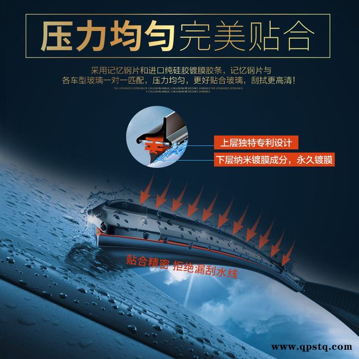 大众日产雪佛兰福特马自达起亚吉利多彩无骨镀膜雨刷 雨刮器图3