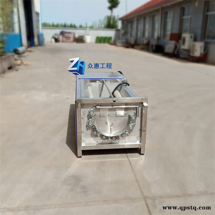 众惠800型洗猪头猪蹄洗羊蹄清洗机 土豆去皮机 蔬菜304不锈钢毛刷清洗剂图8