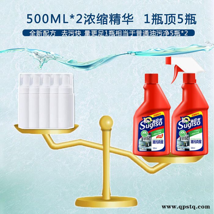 油污清洁剂 厨房清洁剂 居爽500ml油污克星2瓶装 厨房抽油烟机清洗剂油烟净图5