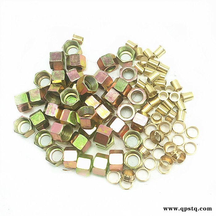 重汽货车卡车尼龙管亚太管刹车油管气管接头铆头三配套三件套图2