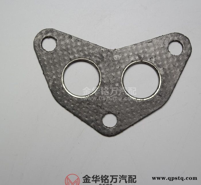 佳宝中意民意等DA465发动机排气支管垫排气歧管接口垫双孔垫图2