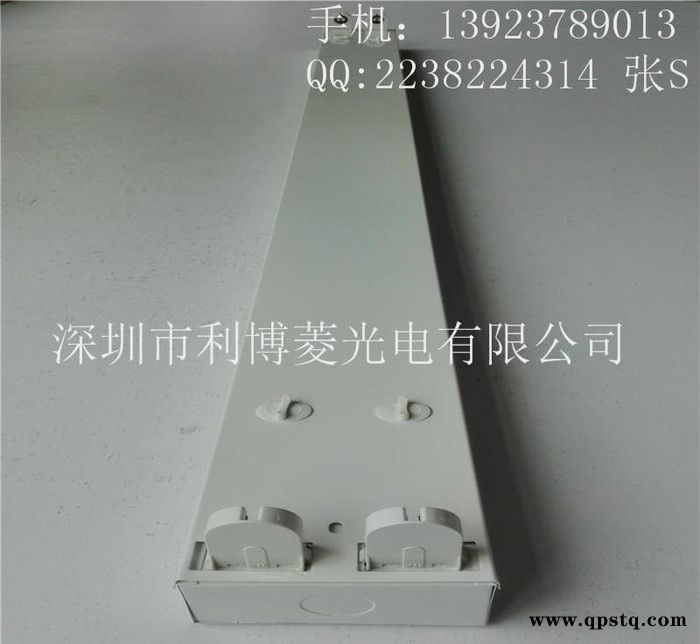 led消防应急日光灯支架带蓄电池 t8双支平盖支架图3