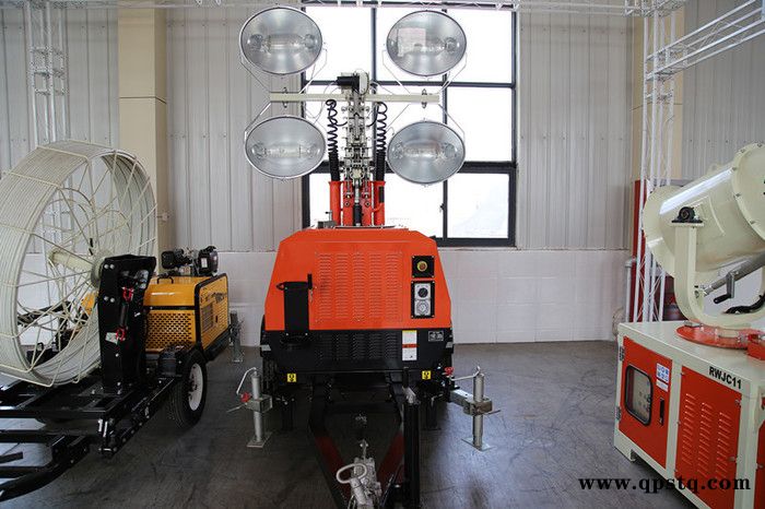 应急工程照明灯 全方移动照明车工程照明灯车手推式照明灯车户外工程施工照明车抢险救灾发电机照明车图3