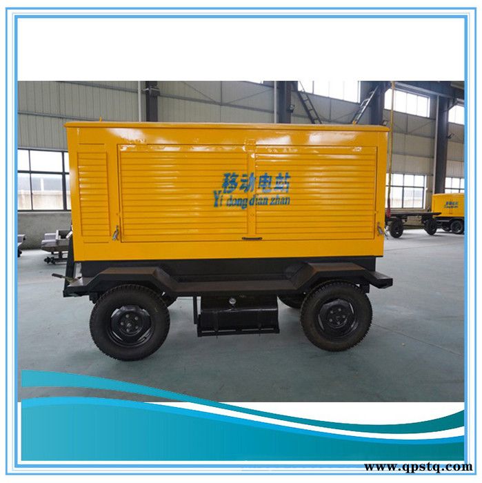 潍坊150KW四轮移动拖车发电机组 移动式发电机组 移动型发电机组图3