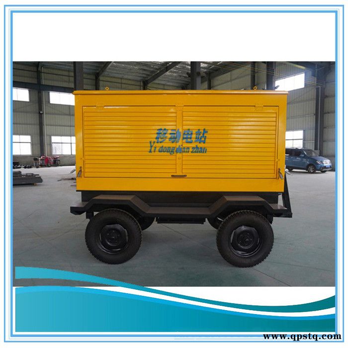 潍坊150KW四轮移动拖车发电机组 移动式发电机组 移动型发电机组图2