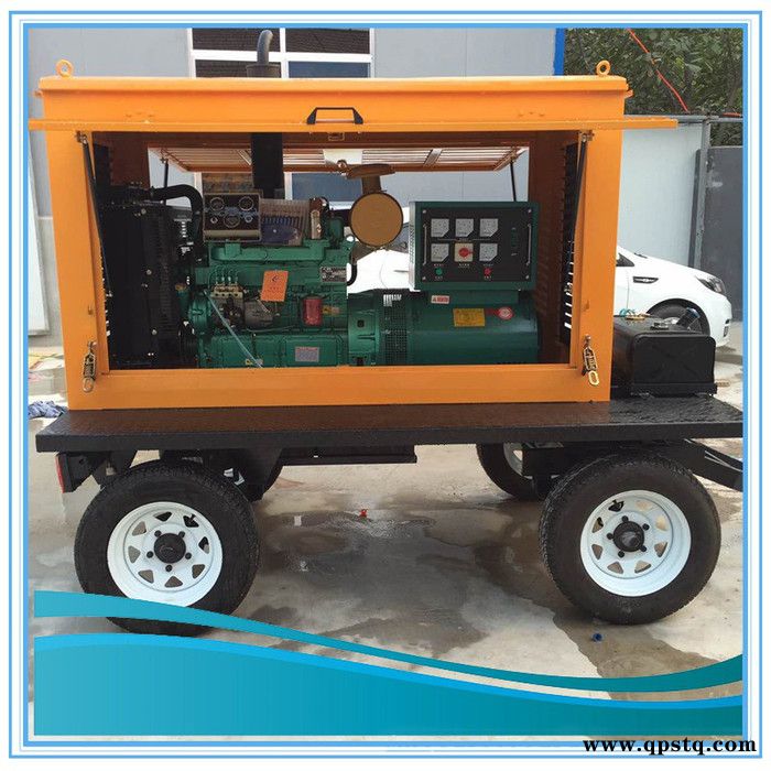 潍坊潍柴40KW四轮移动拖车发电机组 拖车发电机组 移动拖车发电机组图3
