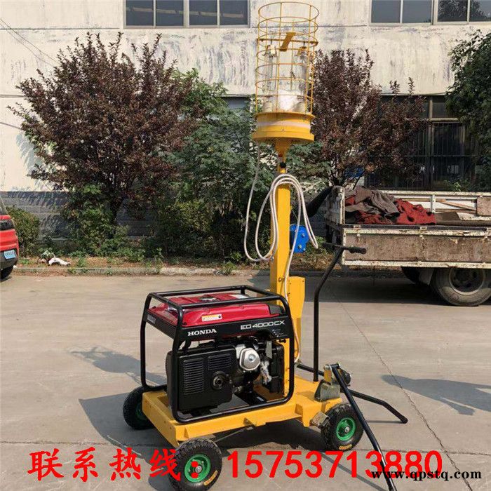 青岛户外移动9m灯塔厂家 拖车式工程抢险照明灯车 应急柴油发电机灯塔 手推式照明车厂家图5