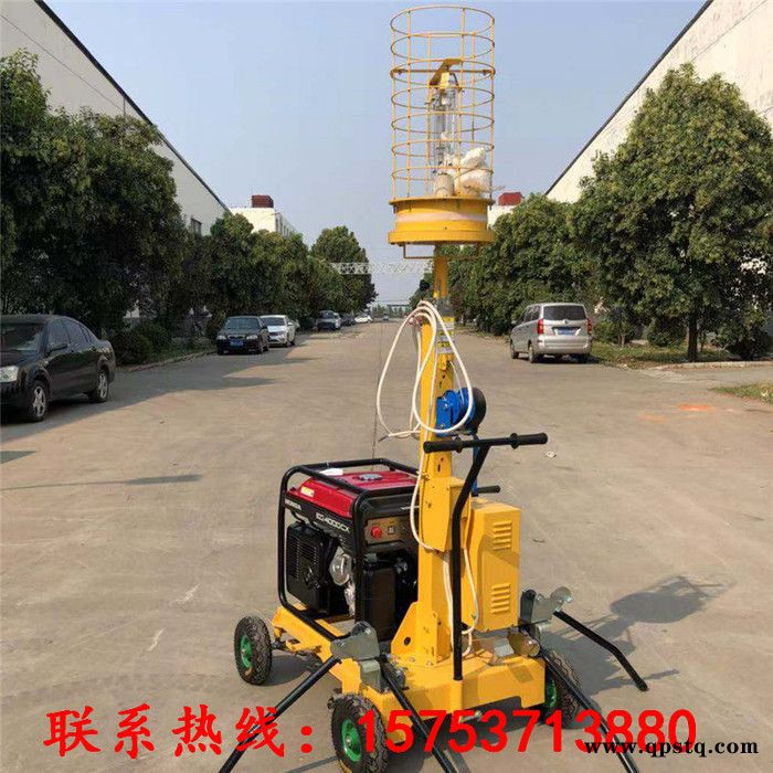 青岛户外移动9m灯塔厂家 拖车式工程抢险照明灯车 应急柴油发电机灯塔 手推式照明车厂家图6