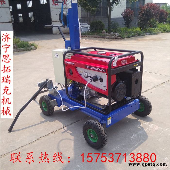 4盏金卤灯照亮整片工地带防眩目布2盏1kw灯配柴油发电机组照明车图7