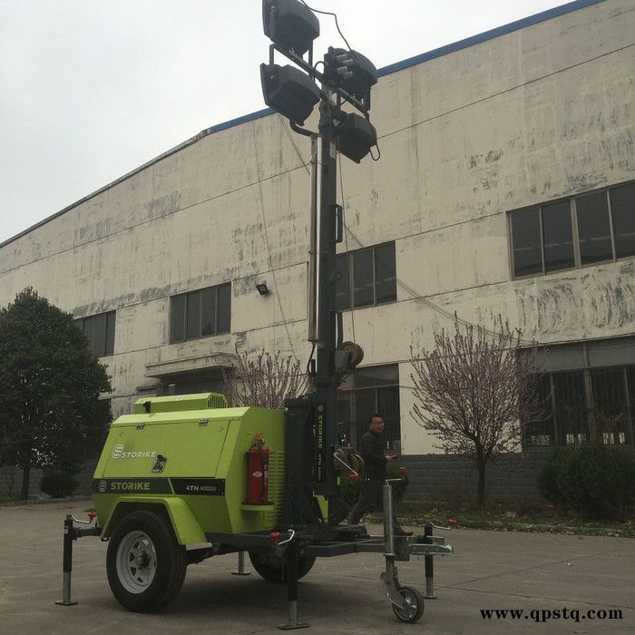 7米9米拖车照明车升降杆手推照明车汽油柴油发电机组应急照明车图3