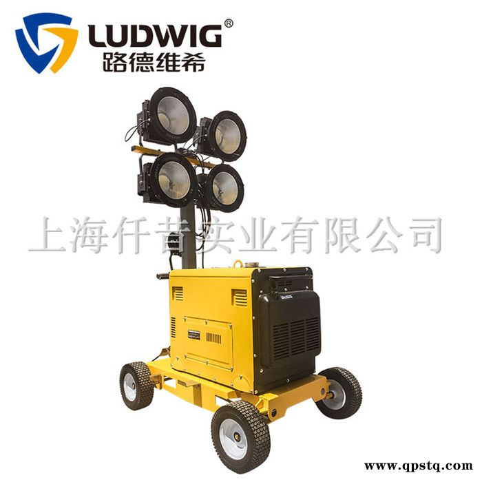 300瓦LED推车移动照明灯塔车柴油静音发电机组夜晚施工抢险救灾用图4