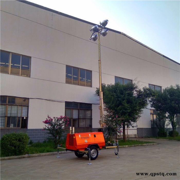 遍野光芒的拖车升降照明车久保田发电机发电的野外施工照明车 应急照明车图4