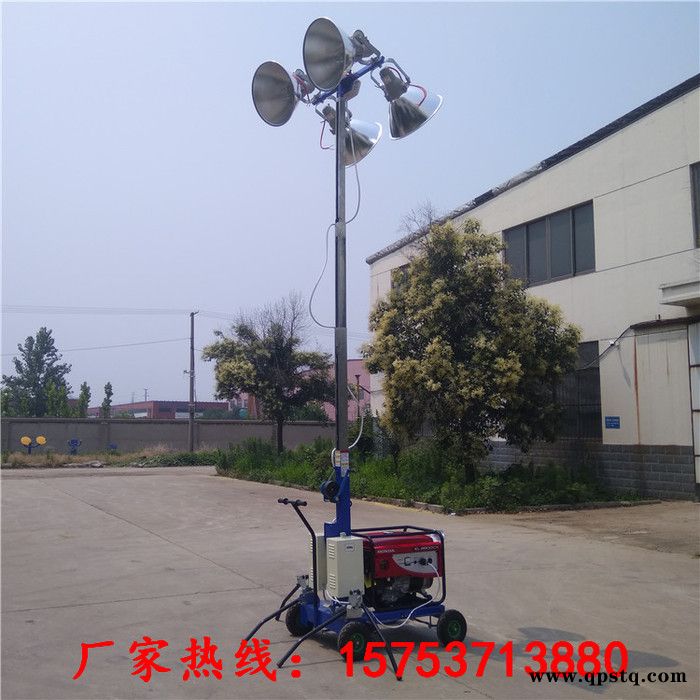 思拓瑞克SMLV1000A 移动照明车手推式可升降照明车占用面积小汽油发电机组工程照明车可拖车柴油照明车可贴牌代加工厂家图3