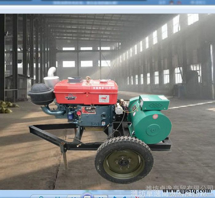 现货 双缸柴油机 两轮拖车发电机组 20KW可移动纯铜发电机组图3
