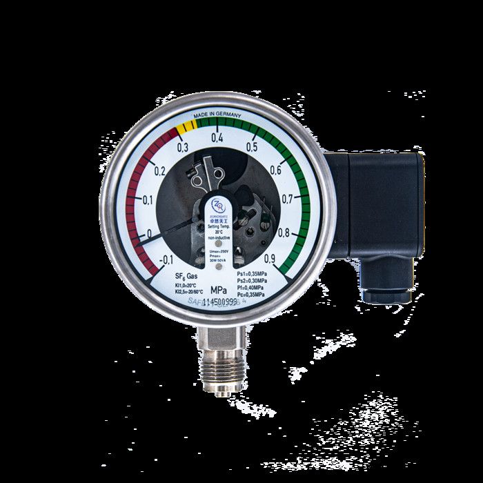 卓然天工PXM-100全钢六氟化硫压力表 气体密度压力继电器控制器 传感器 SF6气体密度继电器与压力表图4