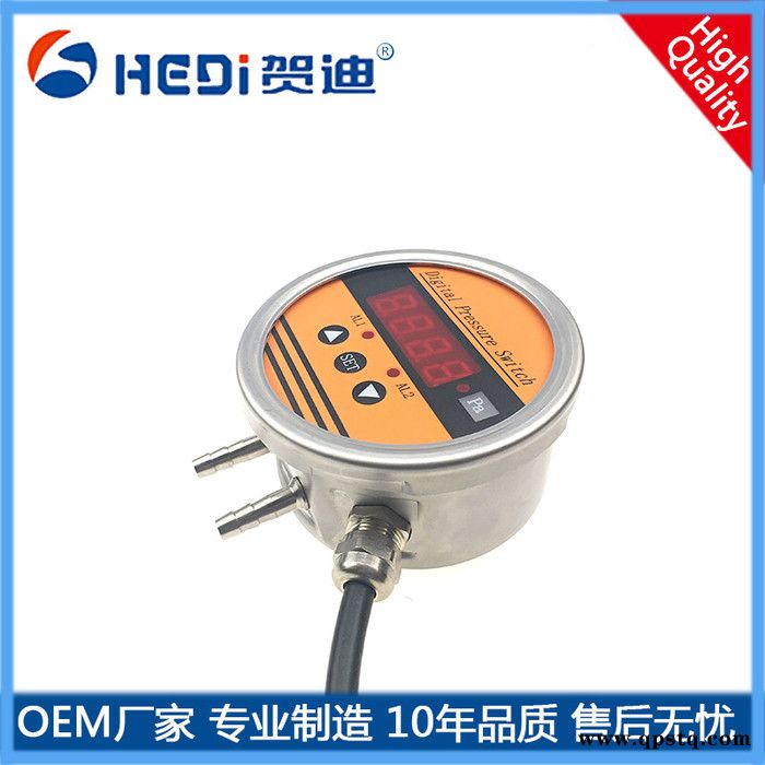 佛山工厂两路继电器输出或RS485可选 贺迪HDP802SZ特殊定制压差控制器图2