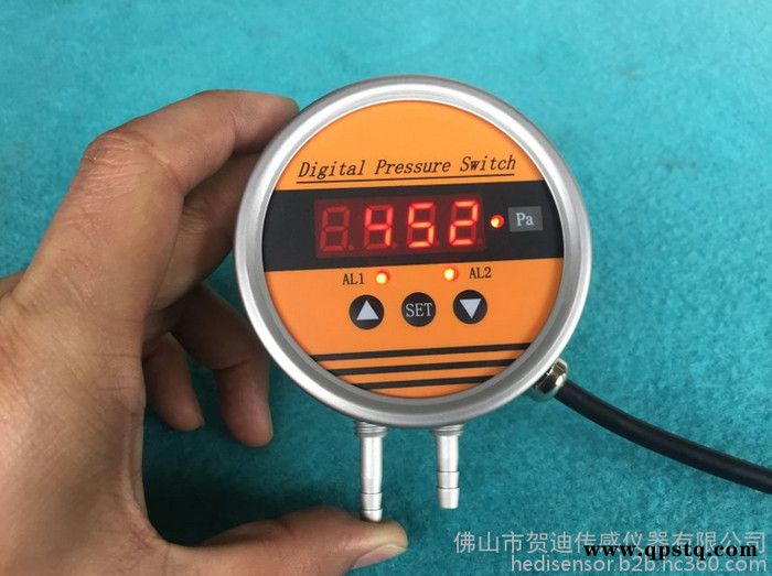 贺迪HDP802S 带现场数字显示差压变送器，输出信号可选：二组继电器、4～20mA、 RS485、RS232等图3