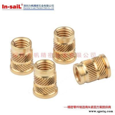 In-saiL QT型热熔超声波螺母，塑胶专用铜螺母 m3铜螺母厂家直销定制