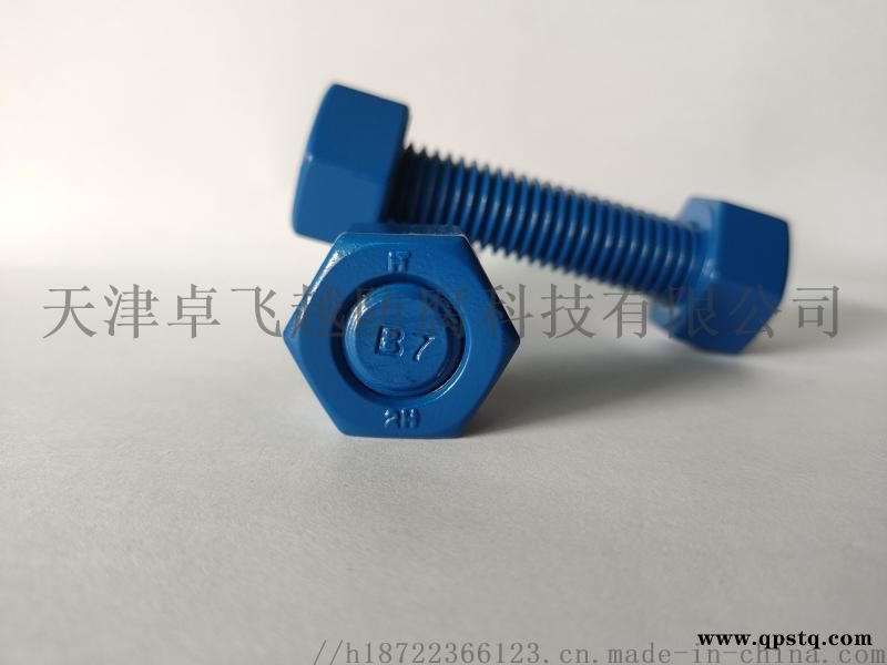 Xylan 涂层螺栓 蓝色特氟龙螺栓厂家图3