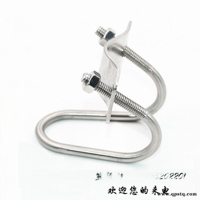 304不锈钢双U螺栓 十字U型养猪设备畜牧大棚管卡图3