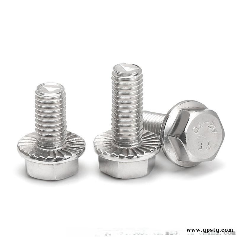 钛合金Gr2 Gr5锯齿状六角法兰螺栓图4