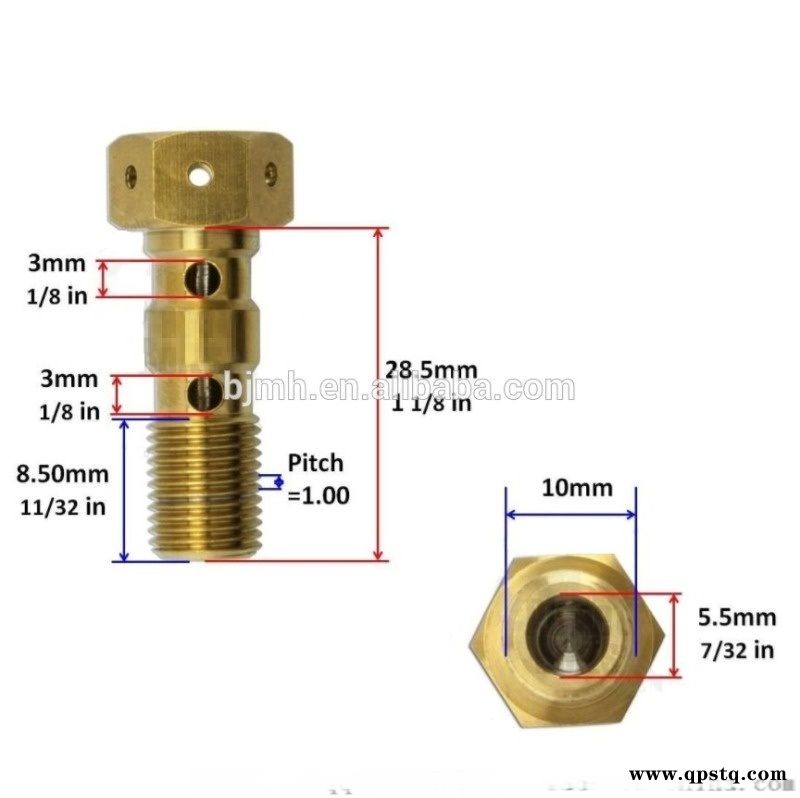 M8钛法兰六角螺栓 定制法兰六角带孔螺丝图4