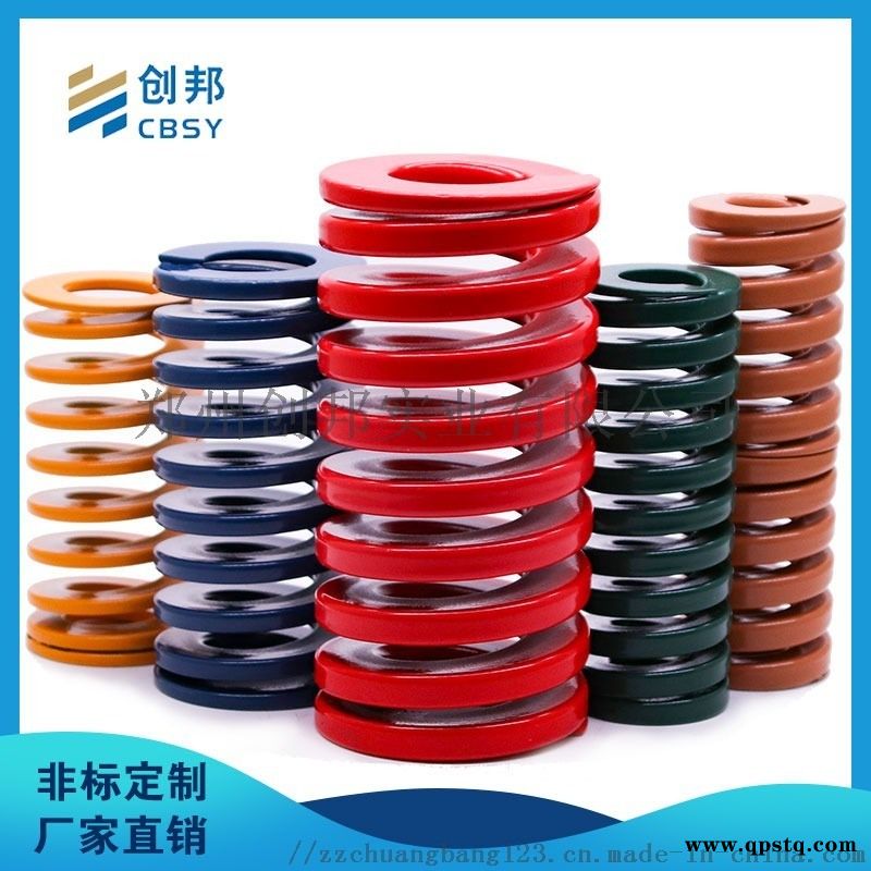 进口合金钢模具弹簧大小耐高温矩形扁线弹簧定制厂家图2