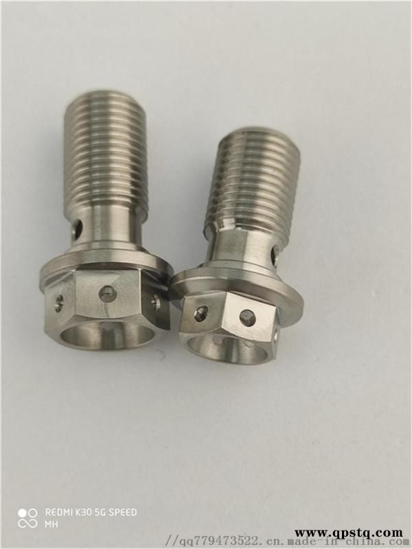 CNC钛加工螺纹零件 钛螺栓和螺母图2