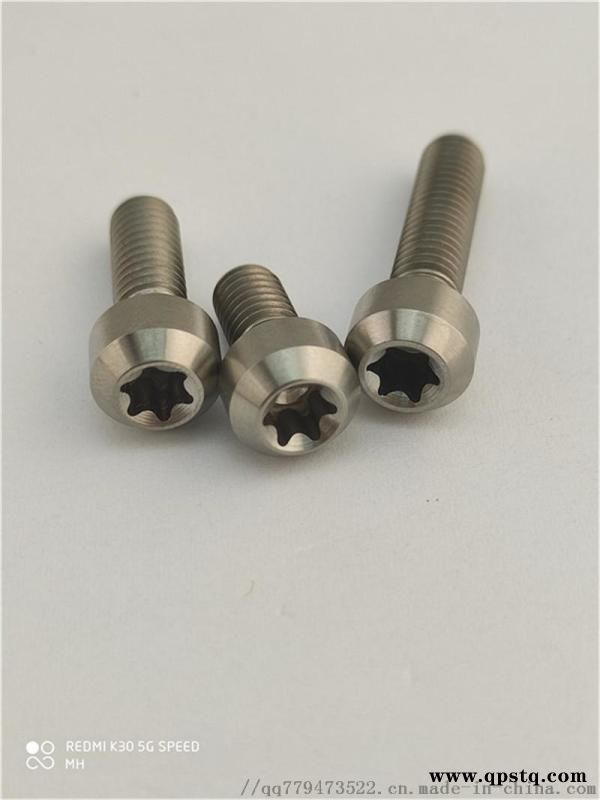 CNC钛加工螺纹零件 钛螺栓和螺母图3