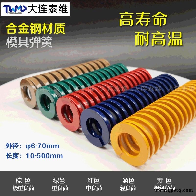 黄蓝红绿棕色合金钢材质扁线弹簧厂家直销 大连泰维扁线弹簧厂家直销图2