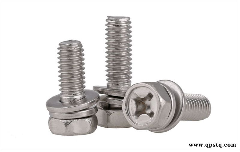 304不锈钢十字外六角组合螺丝 凹穴外六角螺栓厂家图2