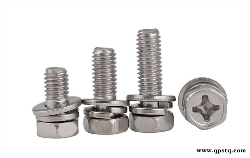 304不锈钢十字外六角组合螺丝 凹穴外六角螺栓厂家图5