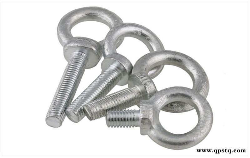 镀白锌吊环螺丝 加长吊环螺栓 圆环螺丝图2