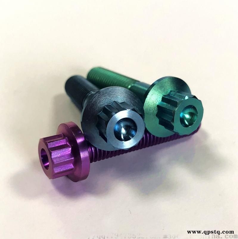 工厂 GR5钛法兰螺栓和螺母图3