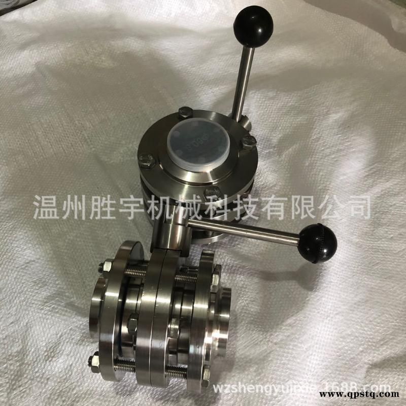 S供应三片式焊接蝶阀 卫生级手动对焊焊接三段式啤酒管路控制蝶阀图4