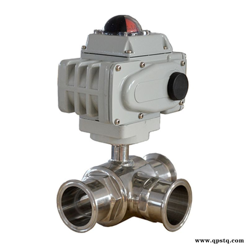 中鼎Q915F电动卫生级三通球阀1寸制药图3